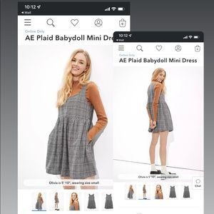 Plaid babydoll dress - American Eagle